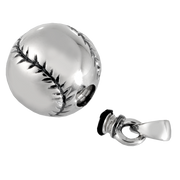 Silver Baseball Keepsake Pendant for Cremains